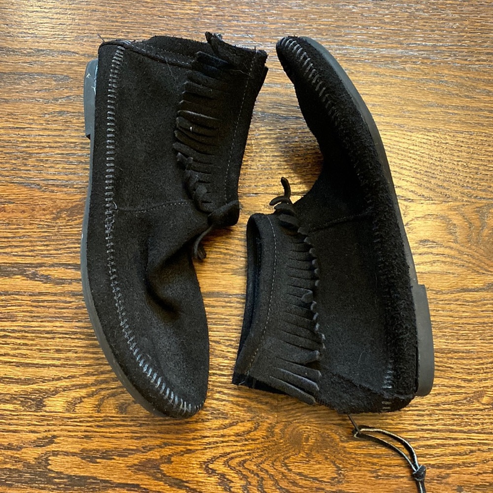 Black Minnetonka Booties Size 9.5